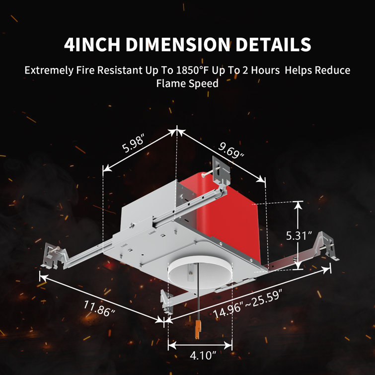 Fire rated recessed cans on sale